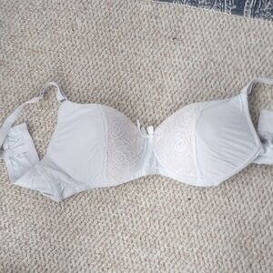 Elegant White Lace Bra by Emily Johnson
